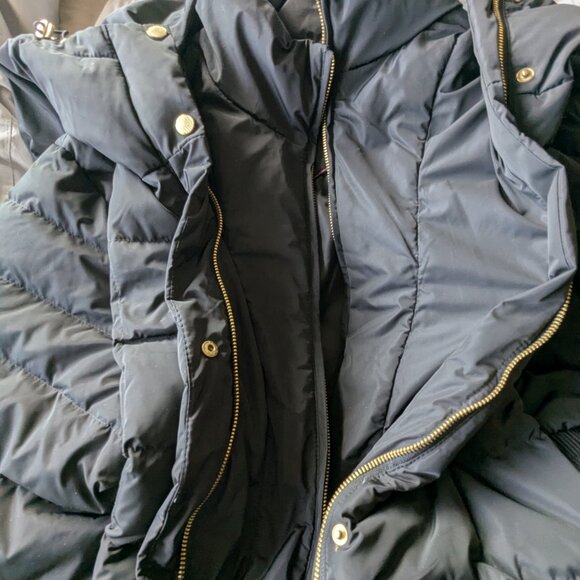 Cole Hahn SIgnature - Maxi Puff Coat with BIb and Hood - Size 2X Black NWT - Picture 4 of 5